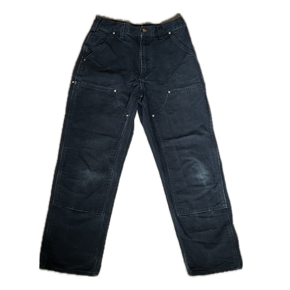 Vintage Carhartt B01 Black Double Front Knee Work Pants (31x30)